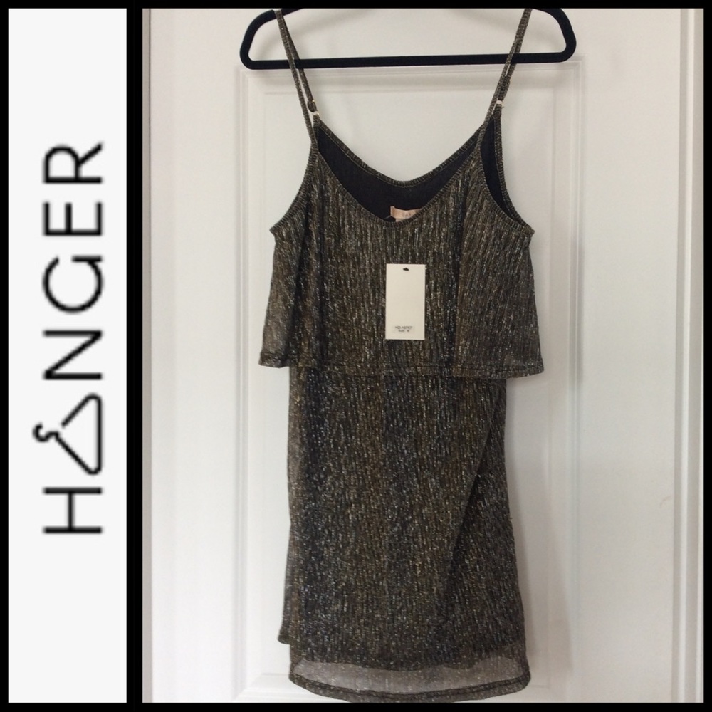 NWT The Hanger Boutique Metallic Mini Dress